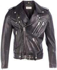 efunkouterwear Men's Lamb Nappa Classic Biker Leather Jacket X-Small
